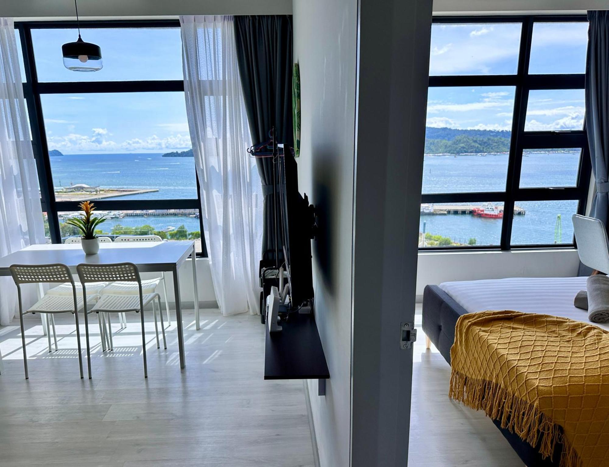 Jq1 Sea & Pool Or City View Wifi I Washing Machine For Some Units I Cuckoo Water Jesselton Quay By R2 Kota Kinabalu Zewnętrze zdjęcie